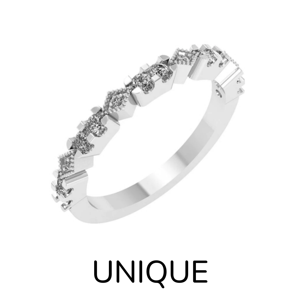  Womens Unique Wedding Bands - Diamond Designs