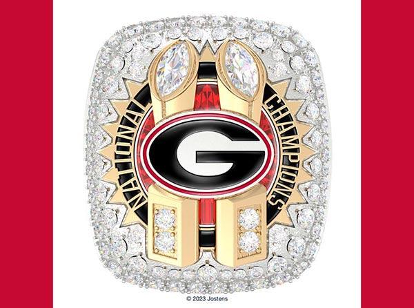 Georgia Bulldogs' Championship Rings Add Exclamation Point to Perfect Season - Diamond Designs