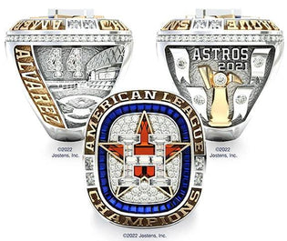  Orange and Blue Sapphires, White Diamonds Tell Story of Astros’ AL Championship - Diamond Designs