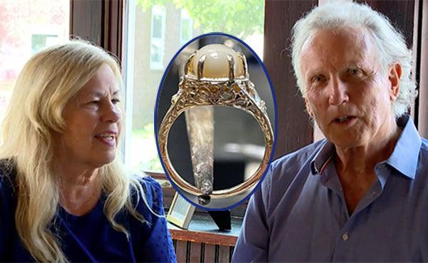 RI Couple Returns to Favorite Eatery to Show Off Quahog Pearl Engagement Ring - Diamond Designs