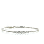 White 14 Karat Gold Diamond Bracelet