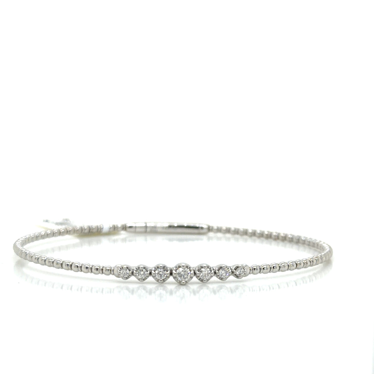White 14 Karat Gold Diamond Bracelet