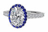 Ritani White 14 Karat Gold Diamond Engagement Ring Mounting Size 6.5 *