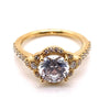 Ritani Yellow 18 Karat Gold Diamond Engagement Ring Mounting Size 6.5 *