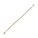 Shy Creation Yellow 14 Karat Gold Diamond Fancy Link Bracelet - view 2