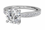 Ritani White 14 Karat Gold Diamond Engagement Ring Mounting Size 6.5 * - view 4