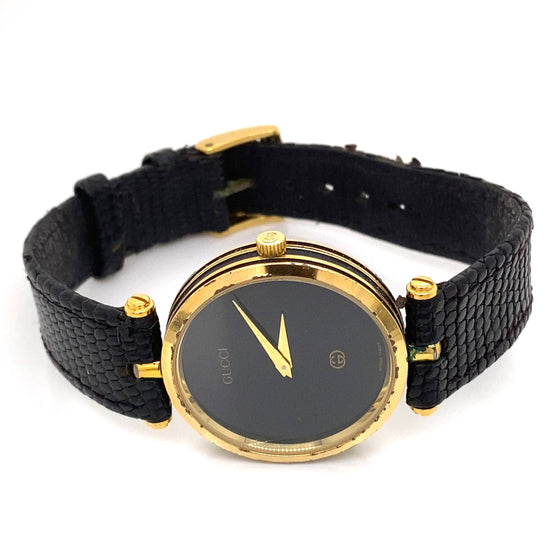 Pre-Owned Gucci Black and Gold-tone Watch*