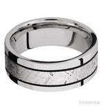 Lashbrook White Cobalt Chrome Meteorite Wedding Band Size 10 * - view 3