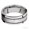 Lashbrook White Cobalt Chrome Meteorite Wedding Band Size 10 *