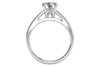 Ritani White 14 Karat Gold Solitaire Engagement Ring Mounting Size 6.5 *