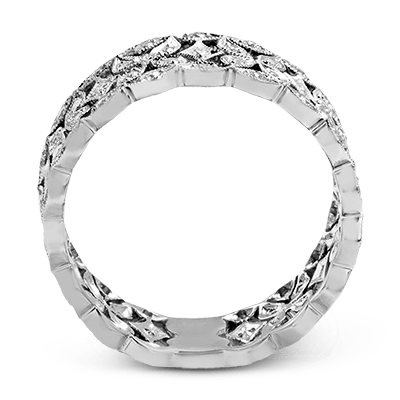 Zeghani White 14 Karat Gold Fashion Ring Size 7* - view 3