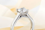 Ritani White 14 Karat Gold Diamond Engagement Ring Mounting Size 6.5 * - view 2