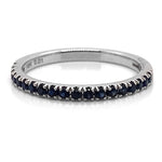 18K White Gold Sapphire, Diamond Wedding Bands from Diamond Designs