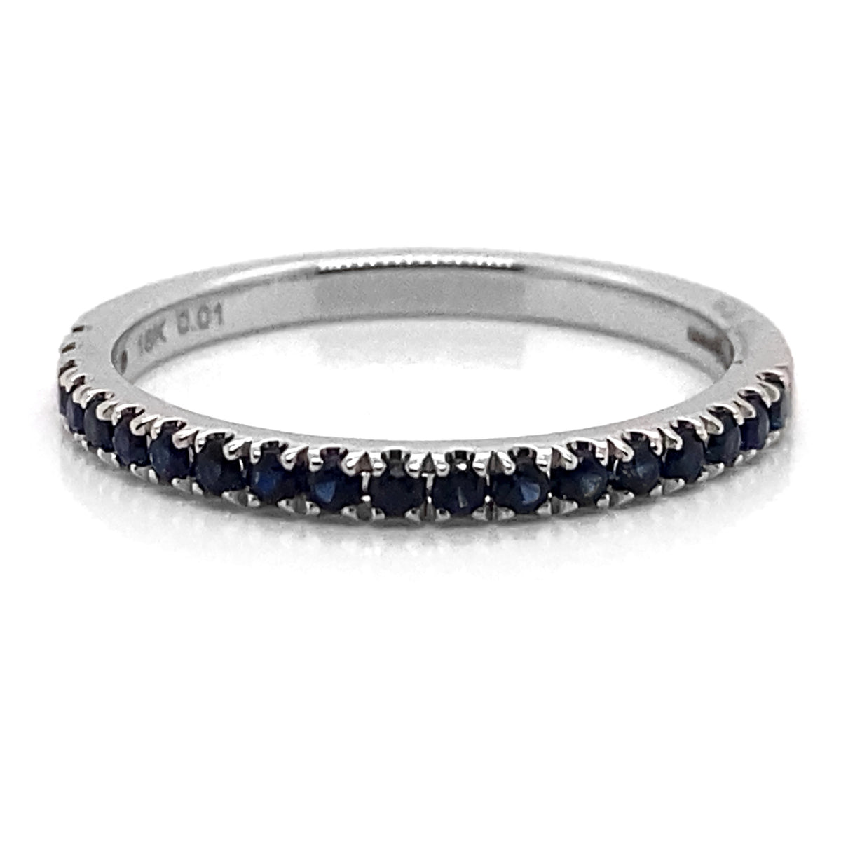 18K White Gold Sapphire, Diamond Wedding Bands from Diamond Designs