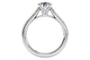 Ritani White 14 Karat Gold Diamond Engagement Ring Mounting Size 6.5 *