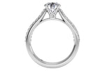 Ritani White 14 Karat Gold Diamond Engagement Ring Mounting Size 6.5 * - view 3