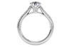 Ritani White 14 Karat Gold Diamond Engagement Ring Mounting Size 6.5 * - view 3