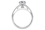 Ritani White 14 Karat Gold Solitaire Engagement Ring Mounting Size 6.5 * - view 2