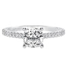 ArtCarved White 14 Karat Gold Diamond Engagement Ring Mounting Size 6.5 *