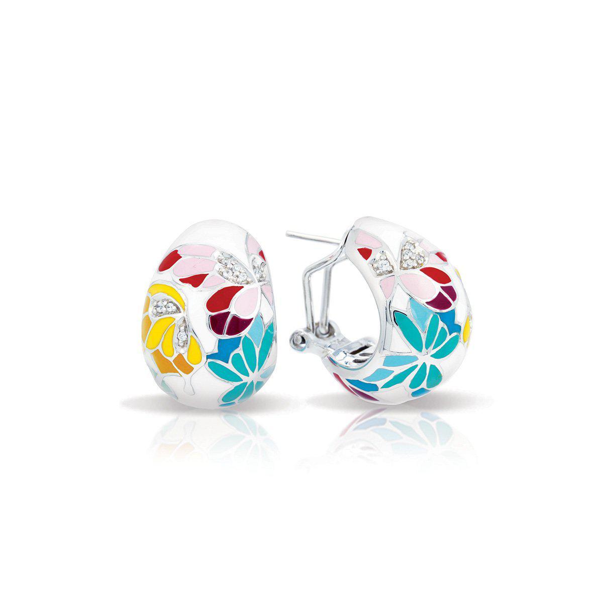 Butterfly Kisses Sterling Silver Ivory Polished Earrings