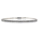 White 14 Karat Gold Diamond Bangle Bracelet