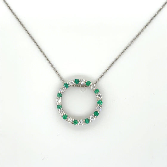 White 14 Karat Gold Diamond Pendant