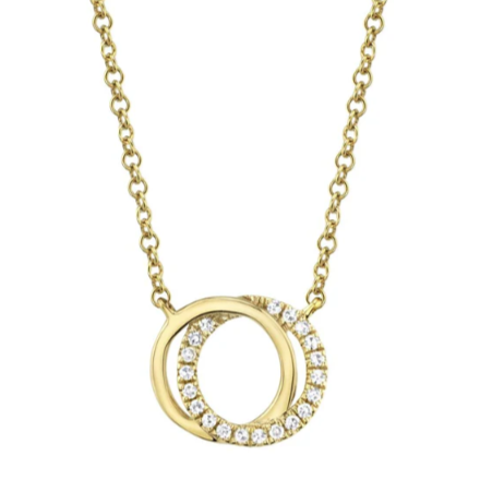 Shy Creation Yellow 14 Karat Gold Diamond Necklace*