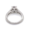 Ritani White 18 Karat Gold Diamond Engagement Ring Mounting Size 6.5 * - Diamond Designs