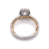 ArtCarved White & Yellow 14 Karat Gold Diamond Engagement Ring Mounting Size 6.5 *