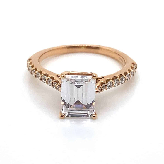 Ritani Rose 18 Karat Gold Diamond Engagement Ring Mounting Size 6.5 *