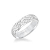 ArtCarved White 14 Karat Gold Wedding Band Size 9.5 *