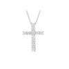 Diamond Designs White 14 Karat Gold Diamond Cross Pendant *