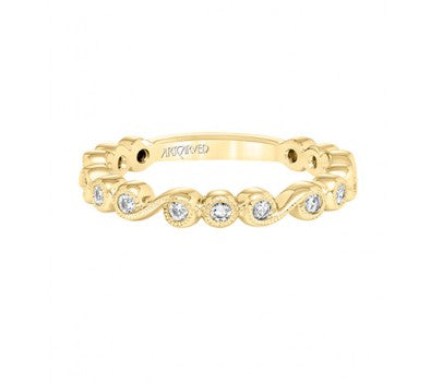 ArtCarved 14 KaratYellow Gold Wedding Band Size 7 - view 2