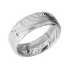 Lashbrook White Damascus Steel Snow White Wedding Band Size 10 *