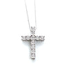 Diamond Designs White 14 Karat Gold Diamond Cross Pendant *