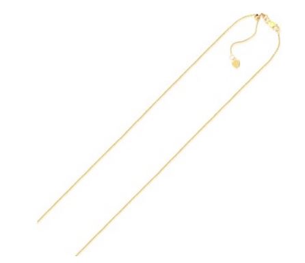 Diamond Designs Yellow 14K Gold Adjustable Cable Link Chain*