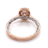 ArtCarved White & Rose 14 Karat Gold Diamond Engagement Ring Mounting Size 6.5 *