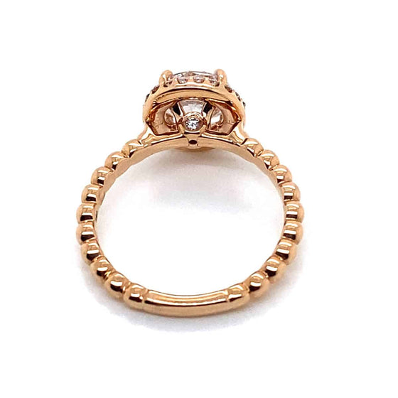 Ritani Rose 18 Karat Gold Diamond Engagement Ring Mounting Size 6.5 *