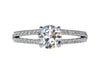 Ritani White 14 Karat Gold Diamond Engagement Ring Mounting Size 6.5 * - view 3