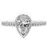 ArtCarved White 14 Karat Gold Diamond Engagement Ring Mounting Size 6.5 *