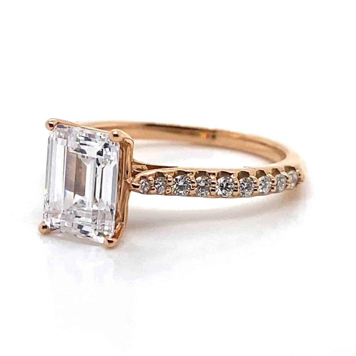 Ritani Rose 18 Karat Gold Diamond Engagement Ring Mounting Size 6.5 * - view 3