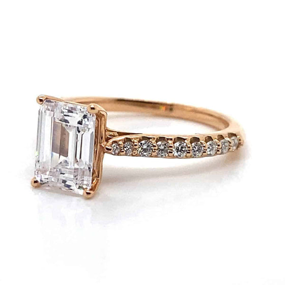 Ritani Rose 18 Karat Gold Diamond Engagement Ring Mounting Size 6.5 *