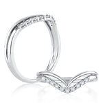 14 Karat White Gold Wedding Band Size 6 Half Anniversary