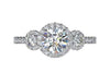 Ritani White 14 Karat Gold Diamond Engagement Ring Mounting Size 6.5 * - view 3