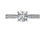 Ritani White 14 Karat Gold Diamond Engagement Ring Mounting Size 6.5 * - view 5