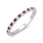 18K White Gold Ruby, Diamond Wedding Bands from Diamond Designs