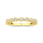 Yellow 18 Karat Gold Wedding Band Size 6.5 0.44ctw