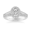 Lab Grown ArtCarved White 14 Karat Gold  Engagement Ring Size 6.5 *
