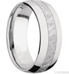 Lashbrook SS Sleeve Damascus Steel Meteorite Wedding Band Size 10 *