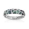 Sirena Sterling Silver Black Mother of Pearl Bangle, view 2